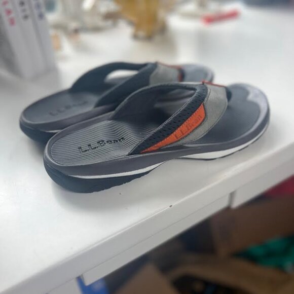 L.L. Bean Mens Swift River Flip-Flop Sandal Sport in Dark Silt - Size 9 - Picture 5 of 8